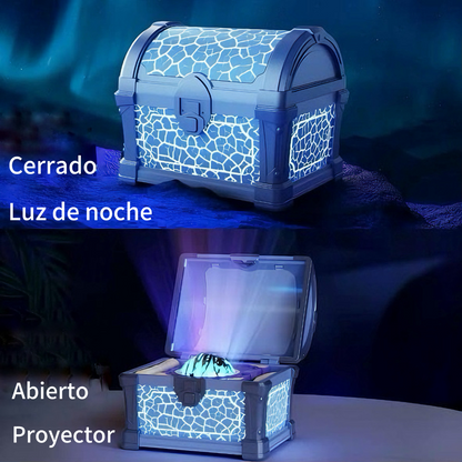 PearlGlow - Cofre con luz nocturna, altavoz y proyector LED